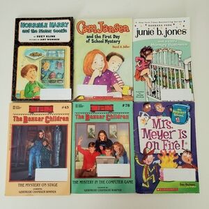 Set of 10 Children's Paperback Chapter Books Cam Jansen, Weird School and Others